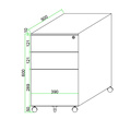 Classeur de bureau en métal blanc