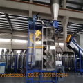 Label removal stripping system for plastic bottles