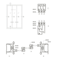 Profils en aluminium de porte de salle de bains de vente chaude de 55mm