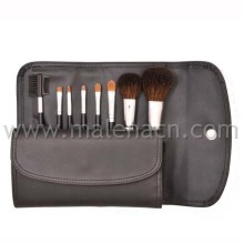 Brosse à maquillage 8PCS avec sac cosmétique noir