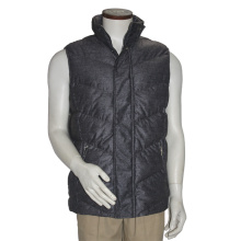 Latest Design High Quality Woolen Fabric Dark Grey Men′s Waistcoat Winter Sweater Vest
