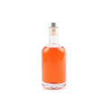 Empty glass spirit vodka bottle with cork 100ml