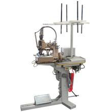 Máquina de costura de costura de agulha dupla e corrente