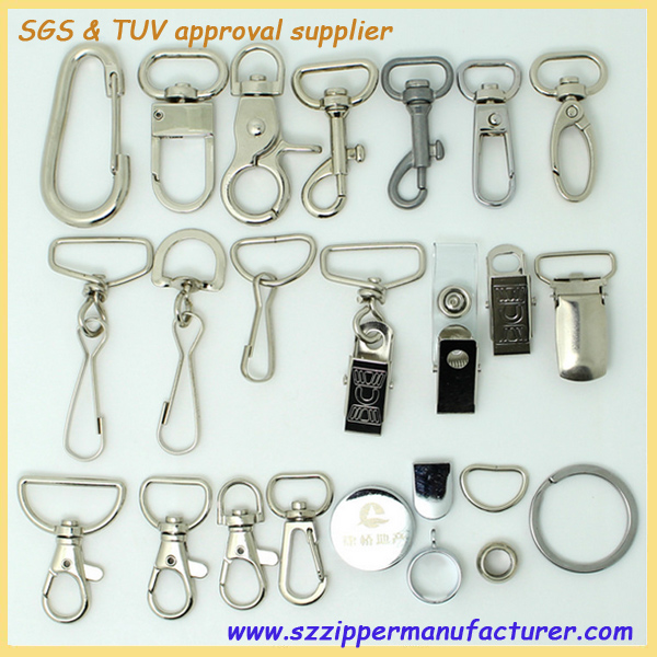 metal buckle/hook accessories for lanyards