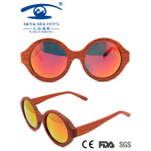 Mirror Lenses Retro Wooden Sunglasses