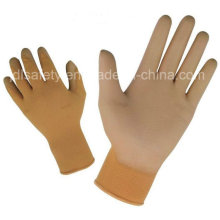 Colorful Polyester Work Glove with PU Palm Coated (PN8004)