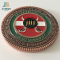 Moneda conmemorativa de metal de bronce antiguo de logotipo de recuerdo personalizado para la policía militar