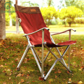 Muebles para acampar al aire libre silla plegable de aluminio ajustable