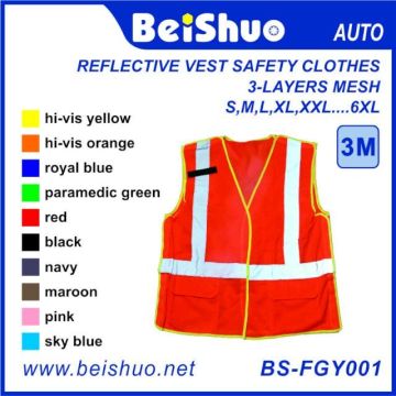 Ropa de seguridad reflectante de chaleco con varios colores