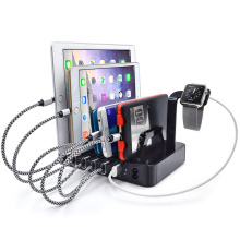 6 carregador USB Multi Ports com suporte Dock para iPhone 5 6 7 iPad Samsung