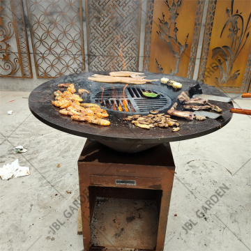 Corten Steel Garden Chimenea de chimenea y barbacoa