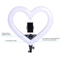 Lumière de photographie portable en forme de coeur à LED