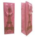 Small size UV spot wine paper shopping bags