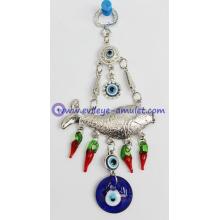 Evil Eye with Lucky Fish Amulet or Hanging Decoration Ornament