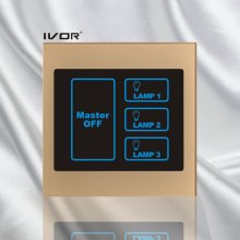 3 Gangs Lighting Touch Switch mit Master Control Acryl Rahmen (SK-LT100L3-M)