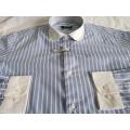 Men Causal Y/D Poplin Club Collar Long Shirt