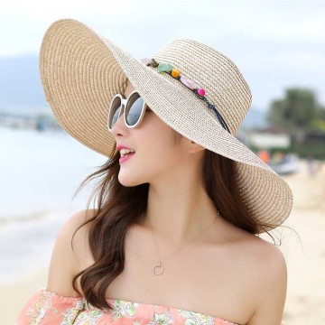 Соломенная шляпа пляж Sun Hat Upf 50+