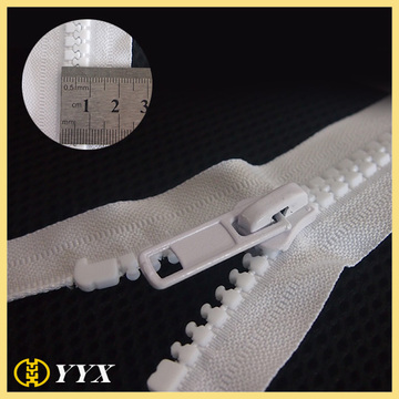 Shiny Silver Teeth No10 Separating Plastic Zipper