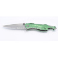 Green Aluminum Handle Camping Folding Clasp Knife