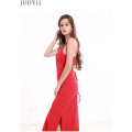 Summer New Halter Bandage Dress Strapless Dress Solid Color Sleeveless Dress Sexy Package Hip Split Women Dresses