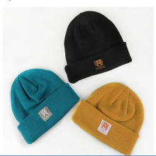 Barato Beanie Hat com Patch personalizado