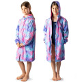 Swim impermeável parka manga removível Long Coat Poncho