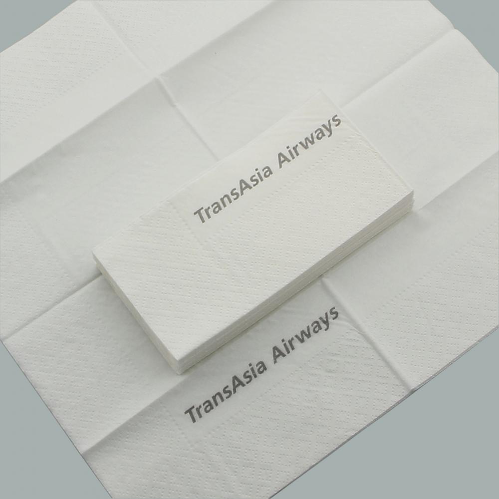 Eco-friendly folding napkins in the packaging bag