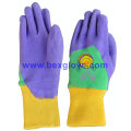 Color Latex Coated Pretty Garden Glove for Children