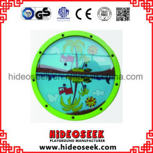 Round Wooden Play Panel on Wall