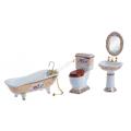 Dollhouse miniature bathroom accessories kit ceramics