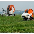 Automatic water hose reel irrigation control system