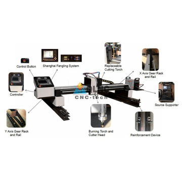 Carbon Steel Gantery Gas Air CNC Plasma Cutter