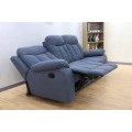 Sofa tissu 3 places avec fauteuils inclinables