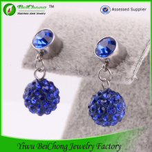 Nouveau Dangle bleu boucle d'oreille saphir