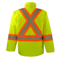 CSA Detachable Hood Hi Vis Winter Reflective Raincoat