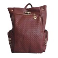 Unisex Vintage PU Leather School Backpack