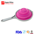 Collapsible Silicone Colander Kitchen Food Foldable Strainer