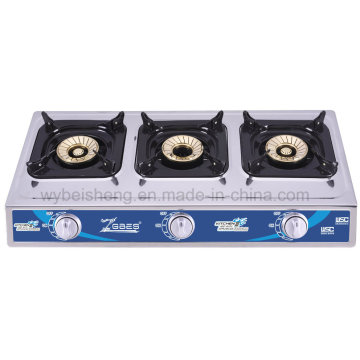 Big Three Burners Gas Cooker, Stainless Steel, Portable