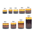 200ml Cosmetic Amber Glass Skincream Jar With Lid