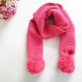 Double Ball Pure Color Woolen Yarn Knitting Scarf for Kids