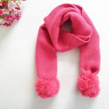 Double Ball Pure Color Woolen Yarn Knitting Scarf for Kids