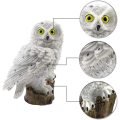 Resin Owl Solar LED Lights with Stake