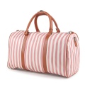 New Womens Ladies Stripe Tote Luggage Duffle Bag