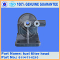 Tête de filtre à carburant Komatsu 6114-71-6210 pour PC300-7