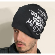 Moda projeto impresso algodão inverno gorros homens solidéu