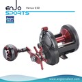 Angler Selecione Venus Trolling Reel Strong Grafite Body Right Handle Carretel de pesca para água salgada e água doce