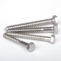 SS304 Flat Head Hexagon Screw Wood Screw