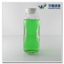 450ml Round Empty Glass Bottle for Water, Apple Juice, Milk, Fruit Juice with Plastic Screw Lid