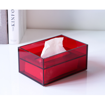 Rectangular Colorful Acrylic Tissue Box