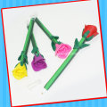 New Funny Plastic Rose Flower Pen Toy with Candy